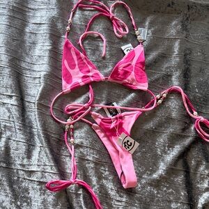 mea culpa Pink Bikini Set
